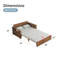 Canapé-lit double convertible 48 po avec rangement, canapé-lit modulaire avec méridienne réversible, canapé-lit en bois 3 en 1 pour salon, appartement, chambre à coucher, bureau-1317894857-1317894859