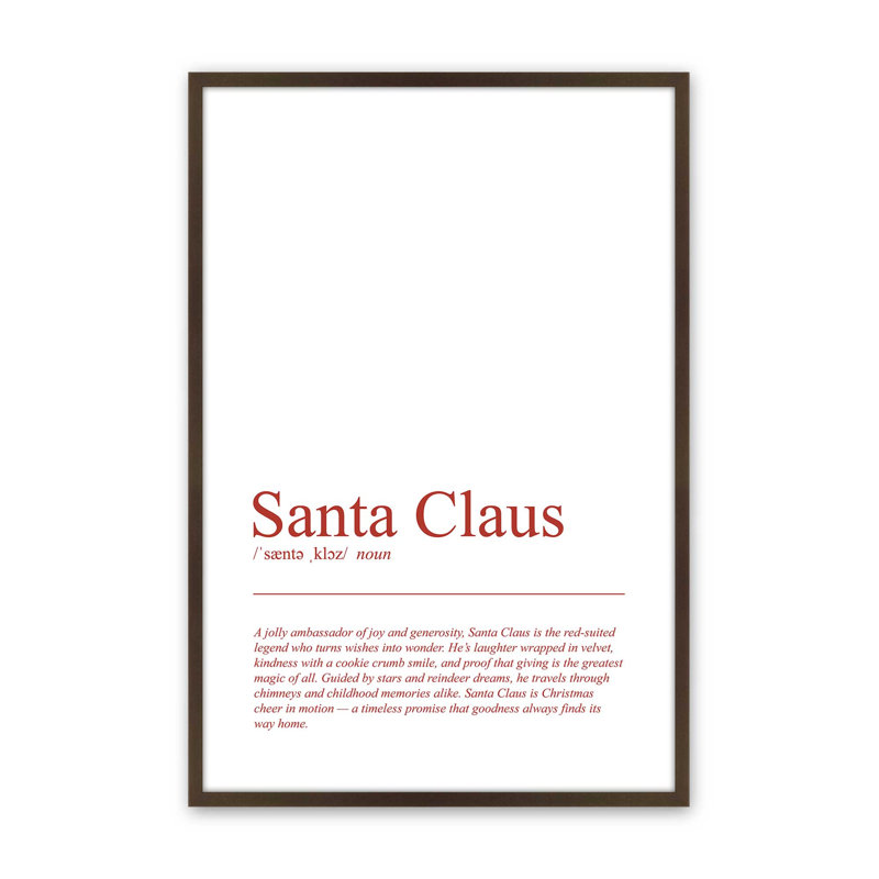 «Simply Santa», reproduction d'art, 12 po x 16 po, Brun Belvinder