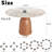 Mid-Century Modern Round Dining Table, 39"/43"/47"/53"/59" Sintered Stone Top, Solid Wood Base, Farmhouse Kitchen Table, Stain & Scratch Resistant-268317392-268317398