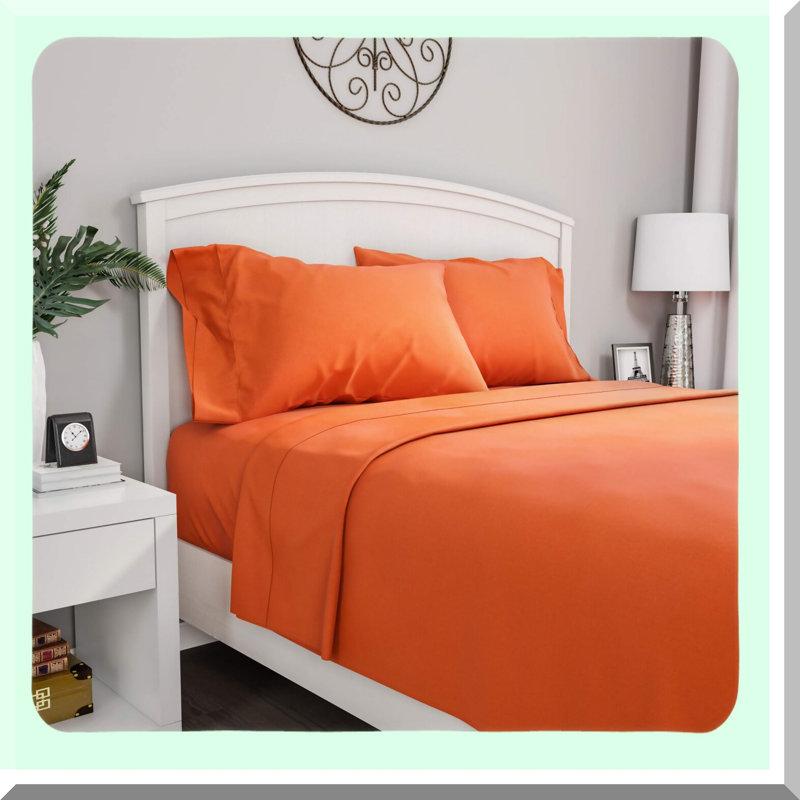Dream 1200 Thread Count Sheet Pillowcase Set, Queen Sheet Set, Cinnamon