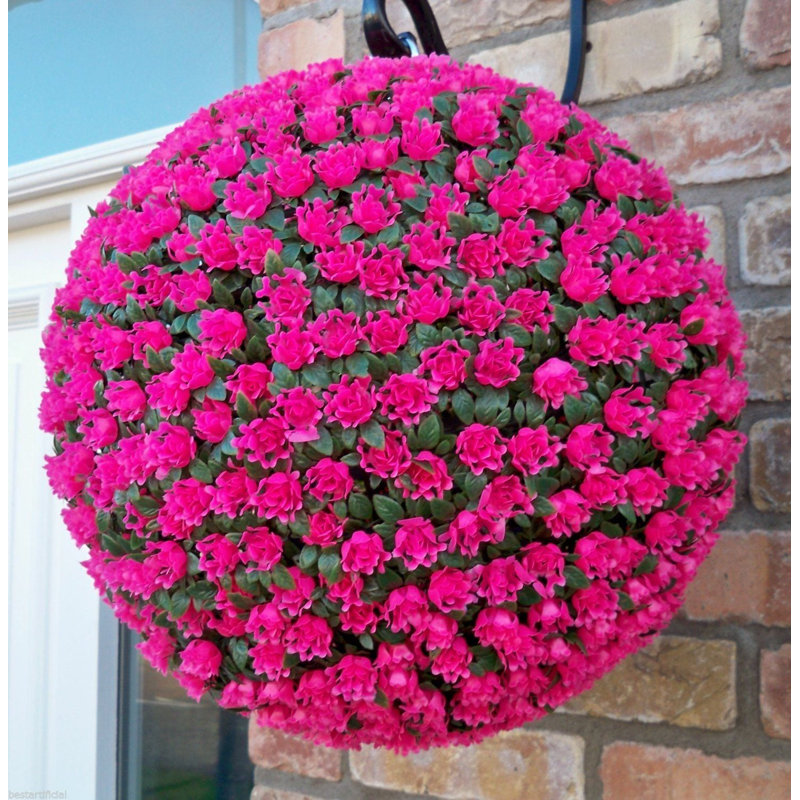 Faux Plant, Pink, 38cm H x 38cm W x 38cm D