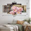 Johnston - pivoines - art mural traditionnel