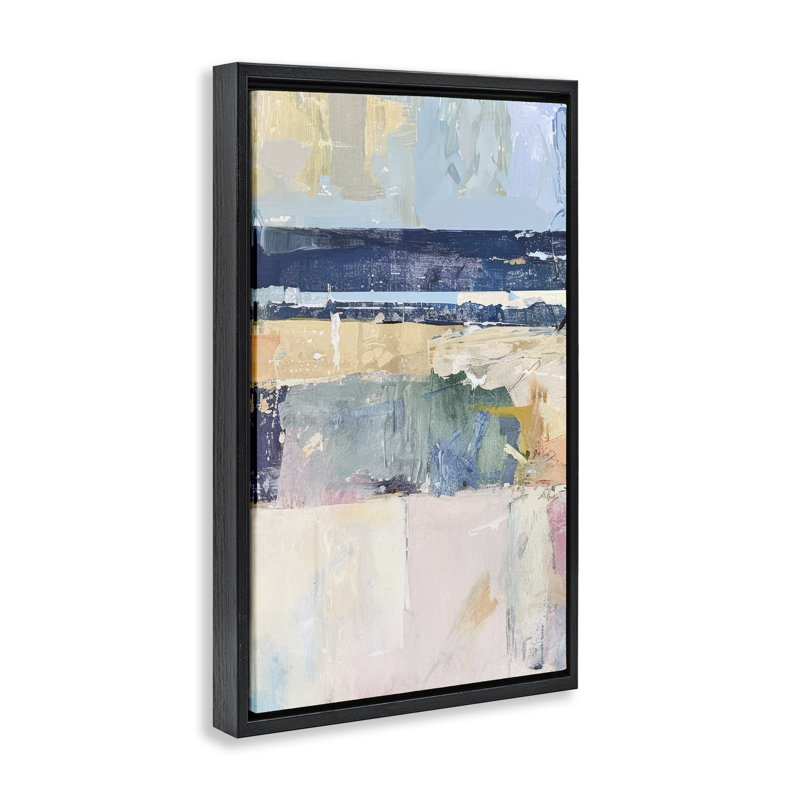 Cadre flottant nautique Echoes of Light, design par Raymond Powers, Cadre flottant noir de jais, H 25 po x l 17 po