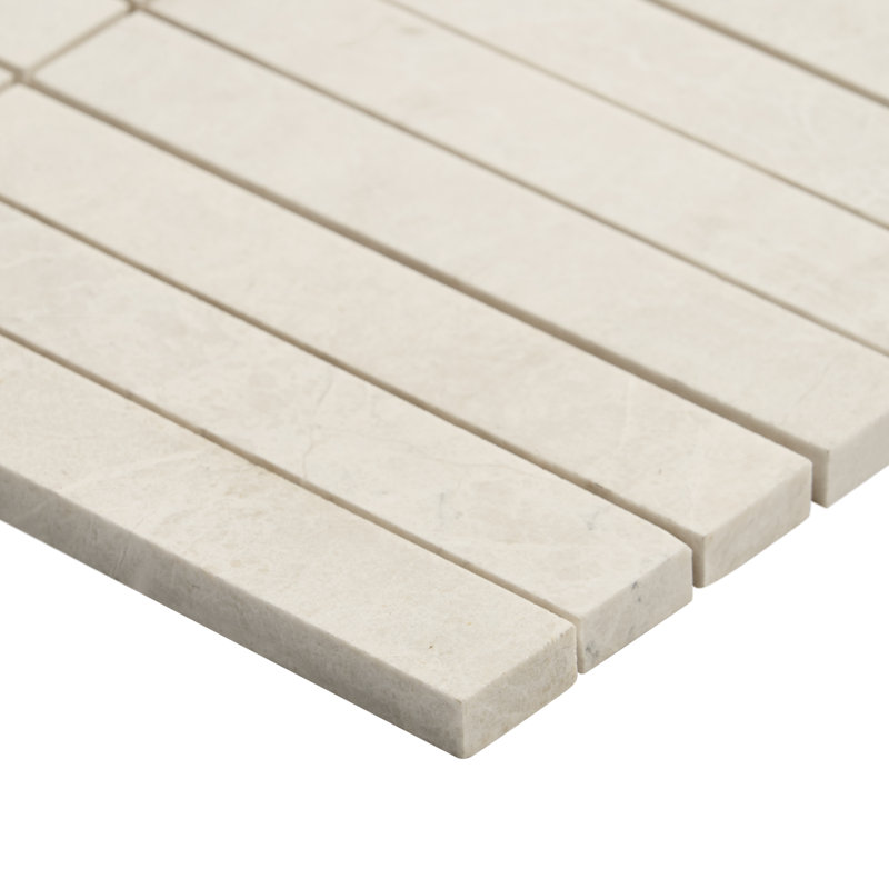 Vanilla White 12 In. X 12 In. Stacked Honed Marble Mosaic Floor And Wall Tile (10 Sq. Ft. / Case)