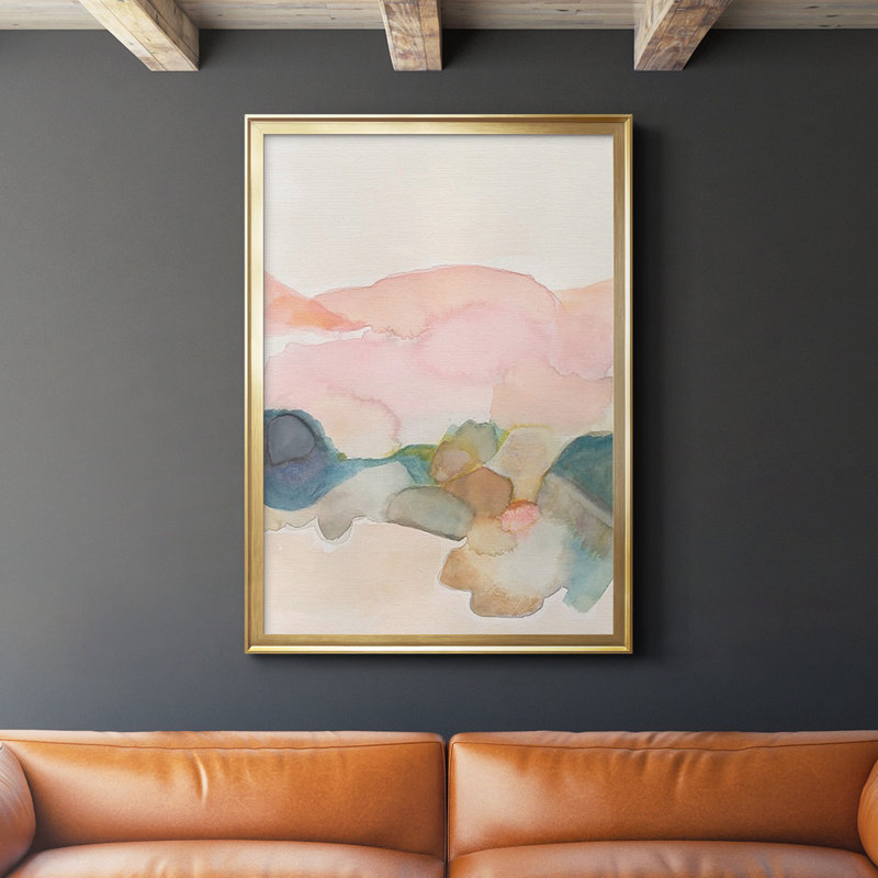 «Desert Canyon II», reproduction encadrée de qualité supérieure - prête à être accrochée, Or, H 24,5 po x l 18,5 po x P 1 po