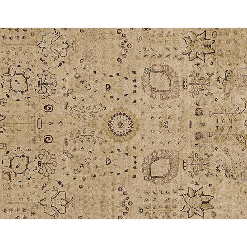 Tapis doré et doré de haute qualité noué à la main
