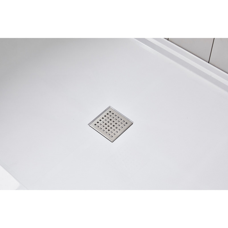 Glasstone shower base SMC solid white finish 4836