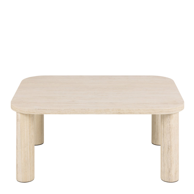 Solano Coffee Table, Light Travertine, 36cm H x 60cm L x 60cm W