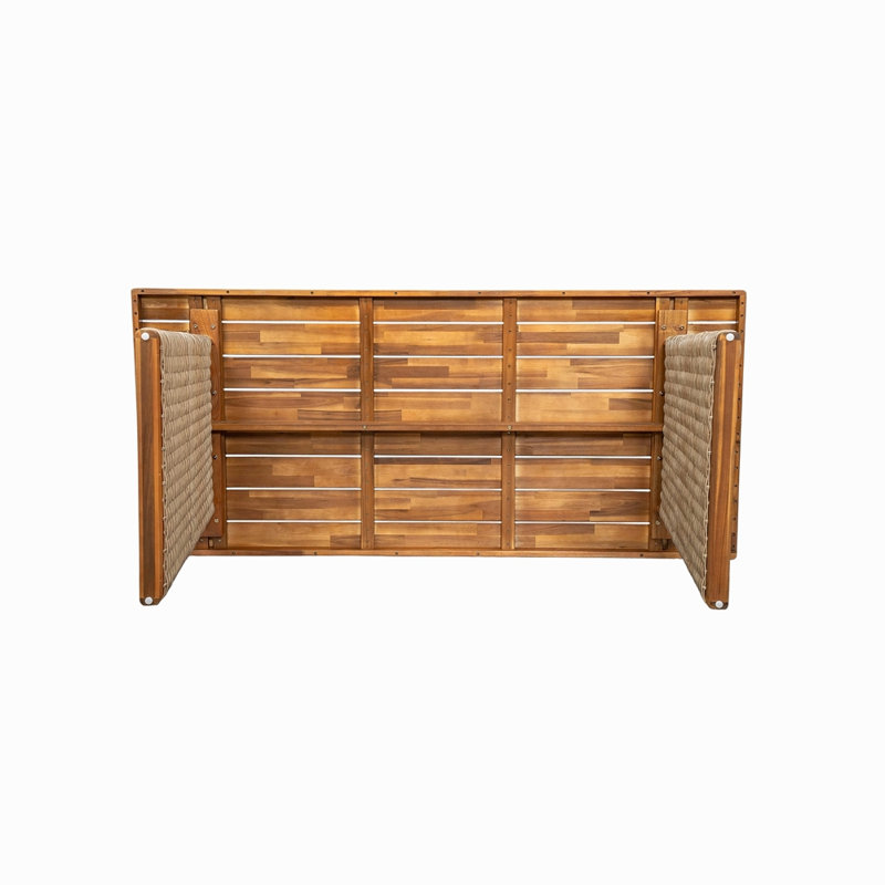 Table de salle à manger d'extérieur en bois d'acacia, Brun
