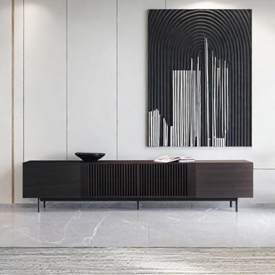Design rétro du meuble télé du salon