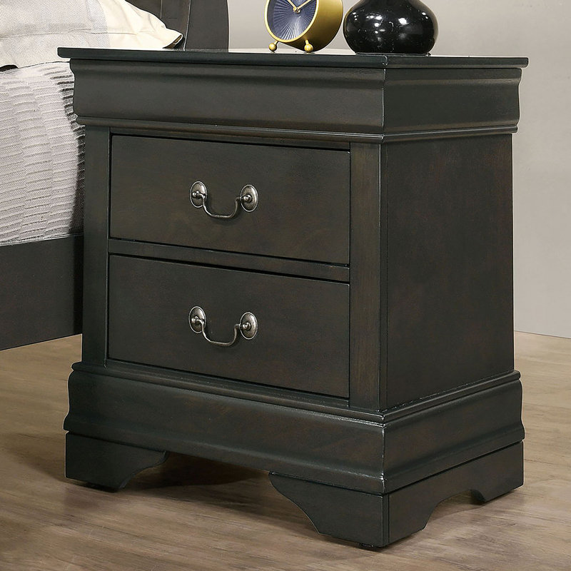Table de chevet 1 pièce Louis Philippe, Gris