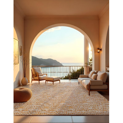 Sharm Rectangle Area Rug in Orange