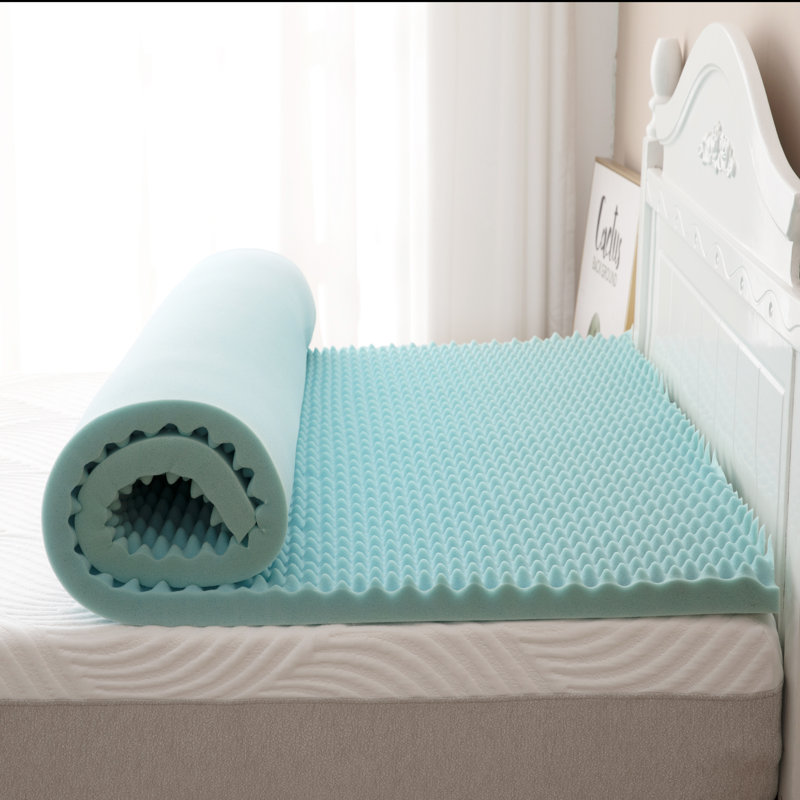 2" Reversible Gel Memory Foam Mattress Topper with bonus breathable cover, Queen