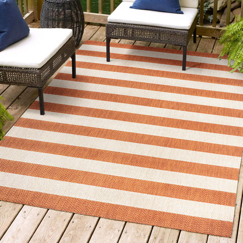 Tapis d'intérieur / extérieur à deux tons Hedva, Rectangle 7 pi 10 po x 10 pi