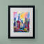 « chicago 3 », reproduction sur toile encadrée en bleu/rouge/vert-31106010-31106008