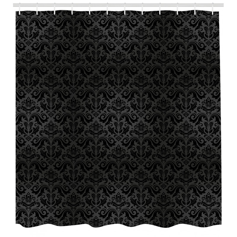 Ensemble de rideau de douche + crochets, H 69 po x l 105 po