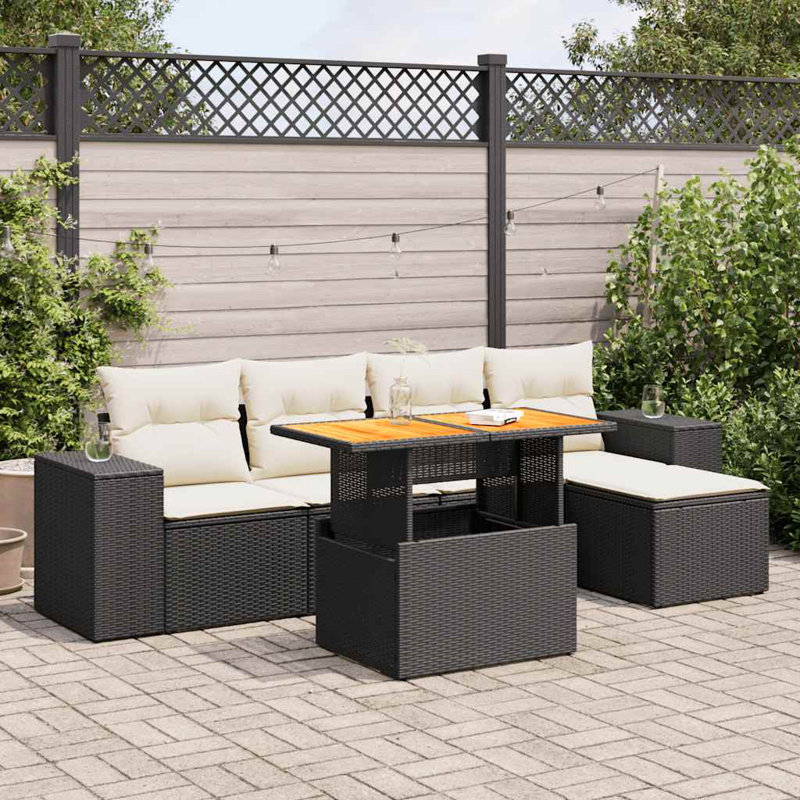Vidaxl Garden Sofa Set Black