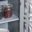 Buffet avec buffet, armoire de rangement pour la cuisine, armoire décorative avec portes à double chantournage et poignées en métal pour le salon, gris