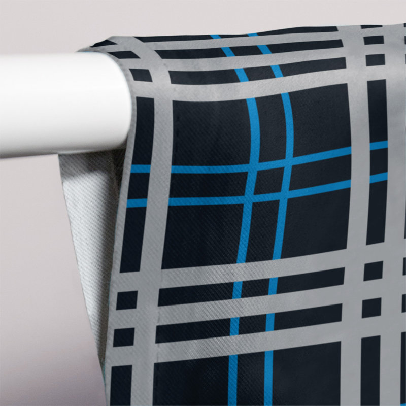 Room Darkening Curtain Single Panel, Gray/Blue/Black