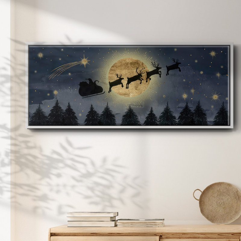 Santas Ride- Framed Canvas, 20" H x 50" W