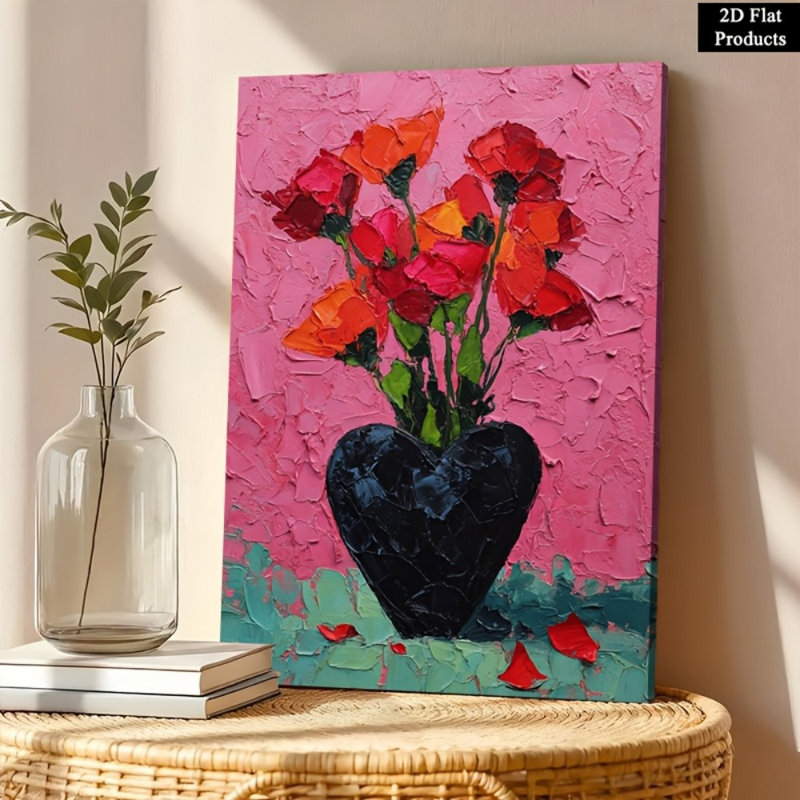 Art mural floral Topbout Impasto, 18 * 12 pouces (45 * 30 * 2cm)