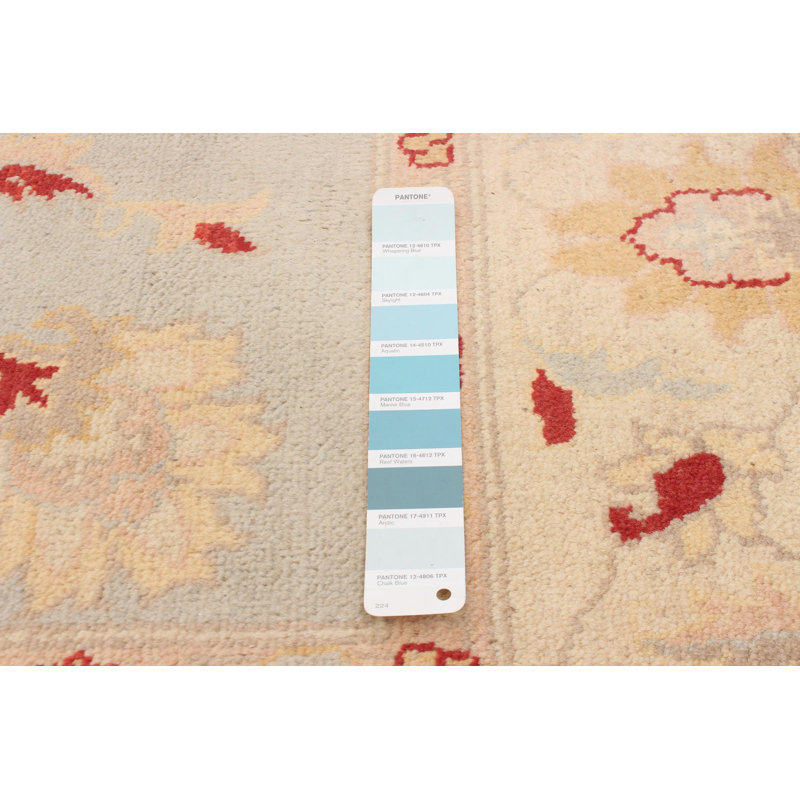 Tapis bleu clair torsadé Chobi 5 pi 0 po x 7 pi 9 po