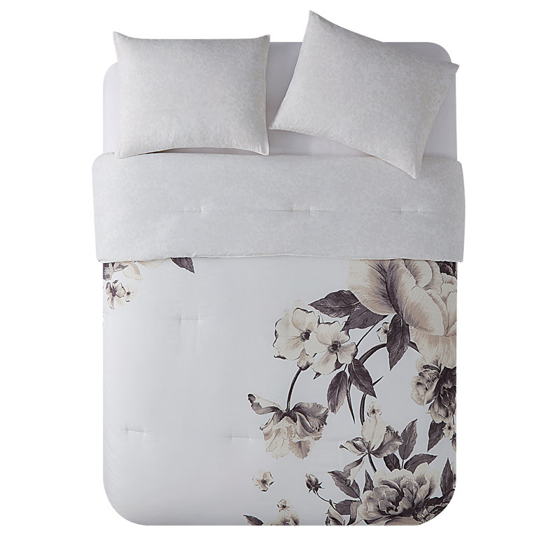 Garman Polyester Standard Floral Comforter, Queen