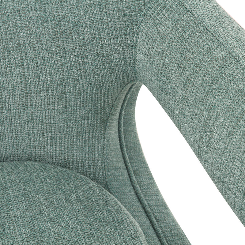 Humiston Upholstered Swivel Armchair, Blue