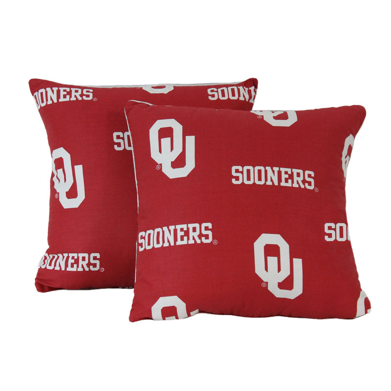 Housse de coussin carré NCAA, Oklahoma