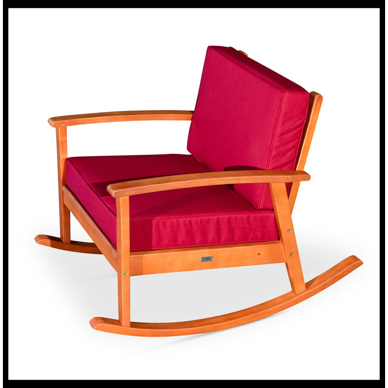 Chaise berçante Lohrman Eucalyptus, Rouge