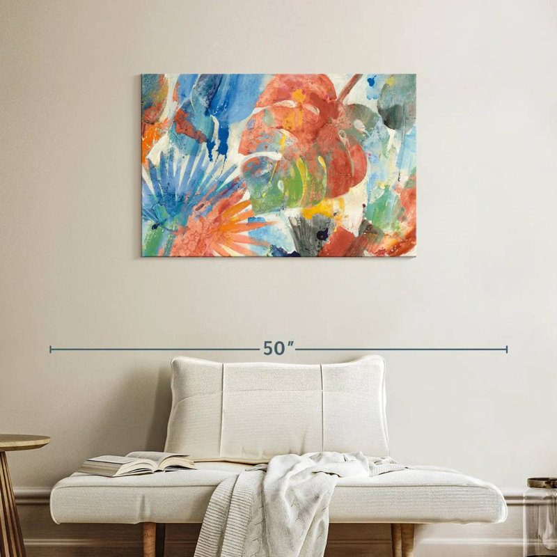 Harnek palmier abstrait lumineux, H 24 po x l 36 po