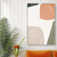Forme de milieu de siècle «Œuvre de blocs de couleurs abstraites discrètes, images murales neutres et vibrantes, art mural impression sur toile encadrée»-124834403-56686975