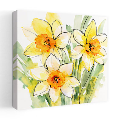 Jonquilles jaunes en fleurs, impression délicate de jonquille délicate et colorée