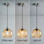 Luminaire suspendu en forme de globe à 3 lumières Charolyn Luminaire suspendu en verre pour îlot de cuisine-42081002-63556752