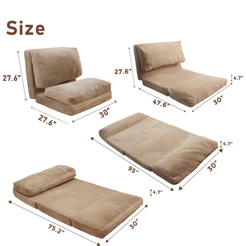 Faux Fur Bean Bag Chair & Lounger, 4.7" H x 39" W x 95" D, Gray Faux Fur