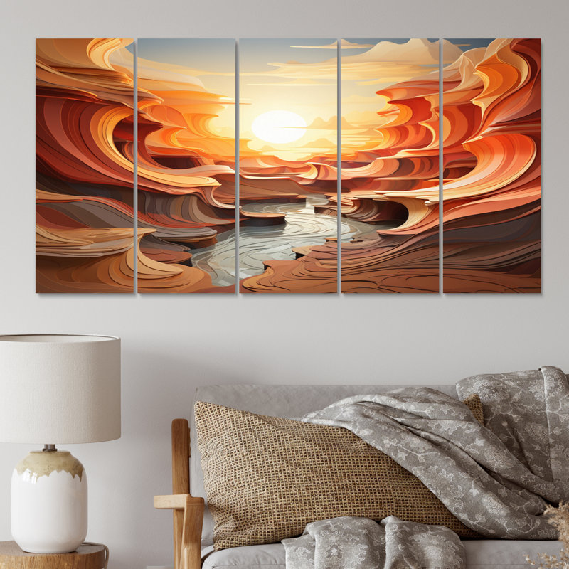 Marouso - ensemble d'art mural en métal Paysages