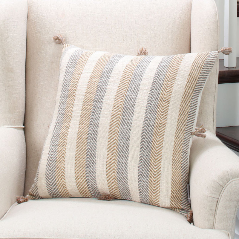 Housse de coussin en coton Aravali, Bleu
