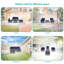 Ensemble de conversation modulaire en rotin 5 pièces avec coussins Romail-241838266-241838269