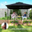 Outsunny 3.36 x 3.36m Pop Up Gazebo with Sides Netting Roller Bag, Black