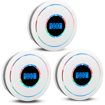Combination Smoke And Carbon Monoxide Alarm Detector,(White/3 PCS)
