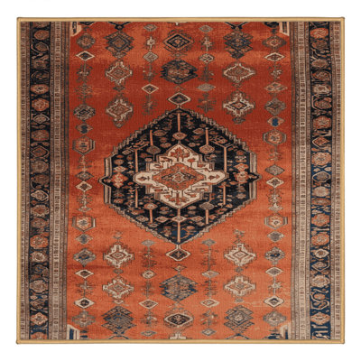 Machine Washable Persian Brown Area Rug