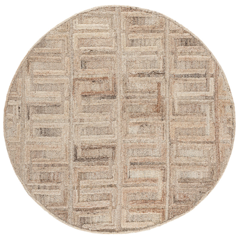Tapis d'intérieur en coton touffeté à la main Kenya, 6'-0" x 6'-0" Round
