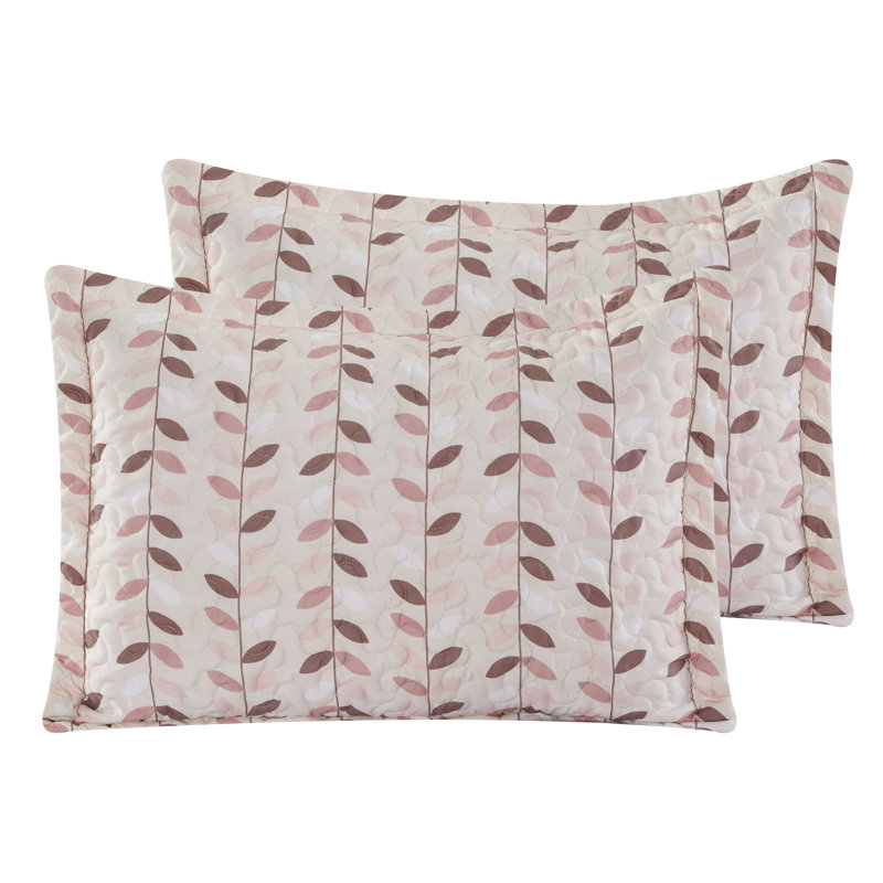 Polyester Satin Floral Quilt, Twin Quilt + 1 Sham