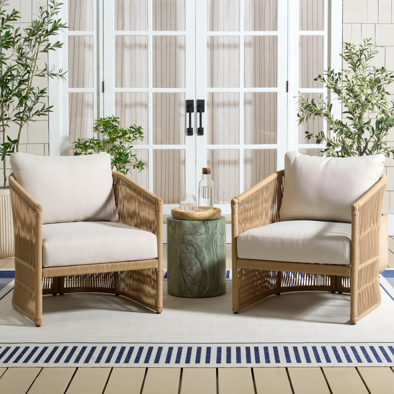 Ensemble de 2 chaises longues Gillian, Tanné