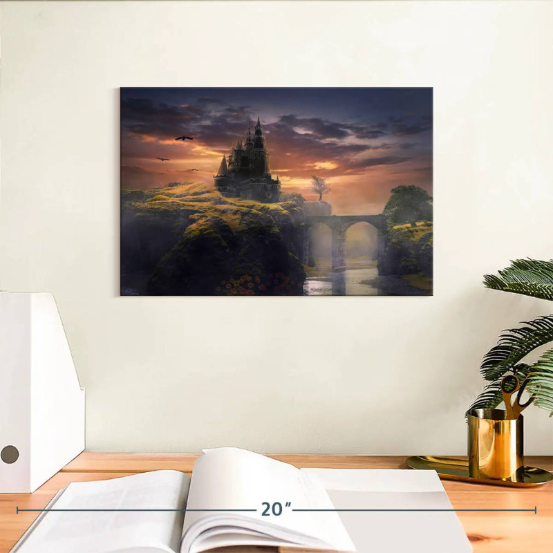 Paysage de château Lilie Fantasy, H 8 po x l 12 po