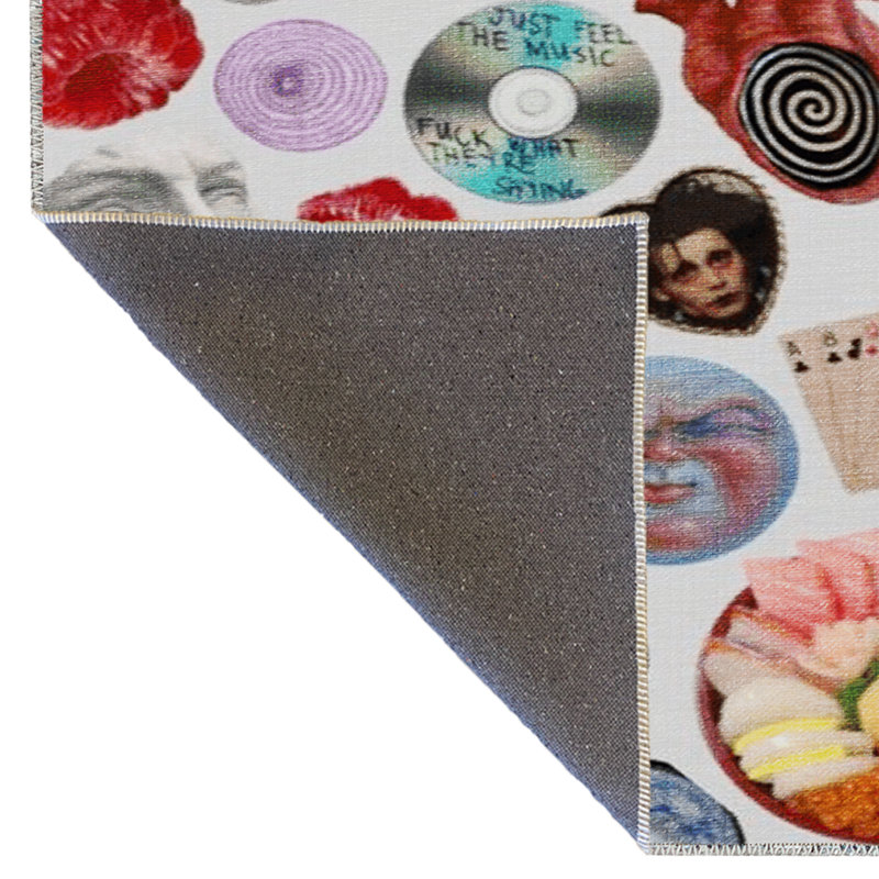Tapis décoratif multicolore Mira, Tapis de couloir 3 pi 3,37 po x 6 pi 6,74 po