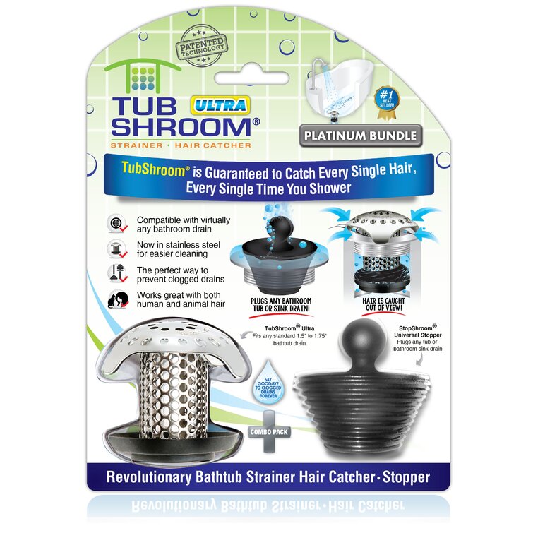  ShowerShroom the Revolutionary 2 Stand-Up Shower Stall Drain  Protector Hair Catcher/Strainer, Gray : Tools & Home Improvement