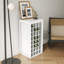 Armoire à vin modulaire 32 pouces, finition foncée, conception linéaire, l 16,09 po x l 17,96 po x H 34,68 po, lignes simples