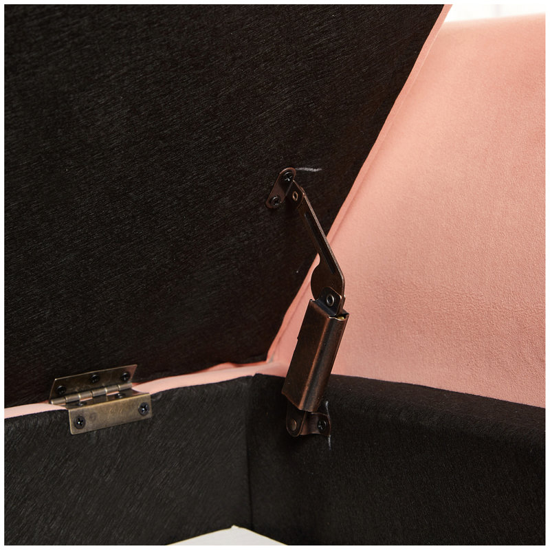 51.5" Bed Bench with Storage Velvet, Pink