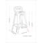 Rayne - Tabouret de comptoir en métal 24 po - Blanc vieilli-423256578